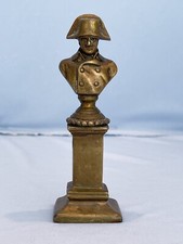19th C Bronze Bust France Emperor Napoleon Bonaparte Waterloo Battle War picture