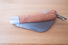 Hawkbill Knife Old School Wood Handle Lock Sharp OG Classic  picture