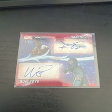 2025 Topps Marvel Daredevil Bullseye Cox Bethel Red /5 Dual Auto picture