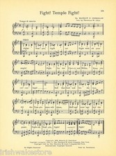 TEMPLE UNIVERSITY Vintage Song c1941 