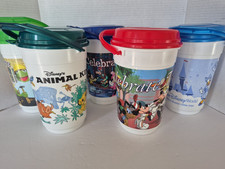 5 Vtg Disney World Popcorn Buckets Lids Mickey Muppet Lion King Christmas Lot picture