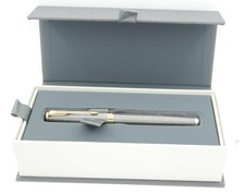 Parker Sonnet Premiere Sterling Silver Cisele & Gold Fountain Pen - 18kt M Nib picture