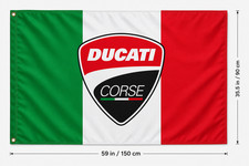 Ducati Corse Racing Flag Banner 3x5 Ft Motorcycle Man Cave Garage Wall Decor picture