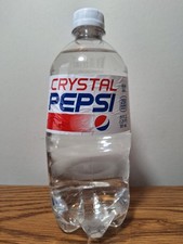 Crystal Pepsi Clear Soda 20oz Bottle 2018  Collectible Expired see description picture