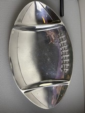 Mariposa Cast Aluminum Football Serving Platter Divided Game Day Tray Large  picture