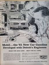 Mobil Gasoline Print Ad 1969 Ephemera Wall Art Decor Pontiac Tempest picture