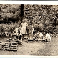 c1940s Camping Picnic BBQ Campfire 5