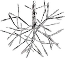 Alpine 12in Hanging Snowflake Ornament w 48 Multi & 8 Cool White LEDs Holiday picture