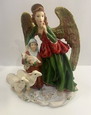 Lenox Behold the Child Christmas Angel w/Shepherd & Sheep Figurine 10