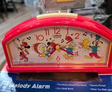 Vintage Lorus Quartz Disney Character Clocks Melody Alarm Table Clock  Mint picture