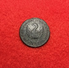 PHOENIX COAT BUTTON 1st Regiment of Haiti West Coast Trade Button picture
