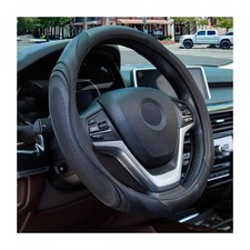 Funda de cuero para volante de coche de 15 pulgadas, accesorios para automoción picture