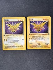 Pokémon TCG Zapdos Fossil Holo Card 15/62 30/62 Vintage 1999 WOTC 1st Edition picture