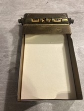 Vintage Park Sherman Brass Roll Perpetual Desk Calendar Notepad  Springfield picture