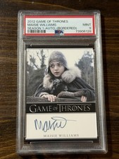 2012 Rittenhouse Game of Thrones  Maisie Williams Arya Stark Auto PSA 9 Pop 3 picture