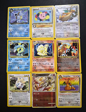 Pokémon TCG 9-Card Holo Lot WOTC 2000 Team Rocket/Base Set 2 Dark Blastoise picture
