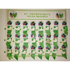 Vintage St Patricks Day Tin Litho Erin Go Bragh Pins Store Display NOS U99 picture