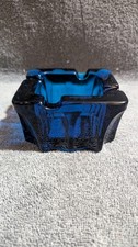 Vintage Cobalt Blue Art Glass Square Ashtray Heavy MCM 5