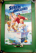 VTG 1995 REMINGTON BULLET KNIFE COMPANY STREN ANGLERS ALL LINES BUSY POSTER MK picture