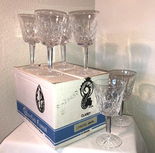 VTG 1973 - Original WATERFORD Crystal - LISMORE Red Wine Glasses w/BOX - IRELAND picture