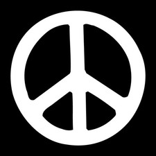 Peace Sign Love Hippy Hippie Decal Sticker White Die Cut Vinyl picture