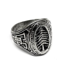 Vtg 1930s CIVILIAN CONSERVATION CORPS Sterling Signet Ring CCC Size 8.5 ROBBINS picture