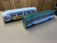 Set of 2 GMC Fishbowl Bus New York City Transit Iconic Replicas 1/43 Scale Nice picture