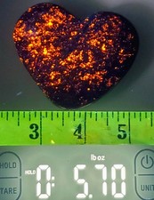 Hand Carved Heart Yooperlite bright Fluorescent Sodalite Lake Superior Stone picture