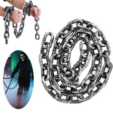 71-inch Long Plastic Fake Chain Link Prop For Halloween Haunted Zombie Decor picture