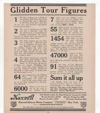 1911 Maxwell Glidden Tour Figures Maxwell-Briscoe Brass Era Pre-WWI Ad picture