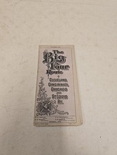 Antique Sept 1896 CCC&StL Railway Big Four Route Railroad Time Table & Large Map picture