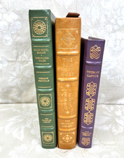 3 Franklin Library Books, Limited or 1st Editions Leather Bound 22K Gold Gilt picture