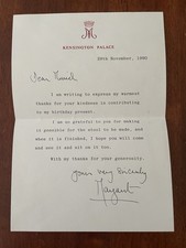 Princess Margaret Signed Autograph Signature Note Letter picture
