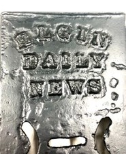Vintage Elgin IL Daily News Cast Iron Newspaper Box Rare And Antique picture