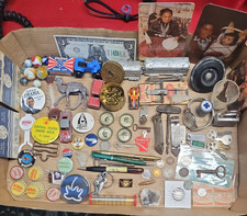 junk drawer lot vintage collectibles picture