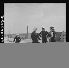 Photo:Arlington Virginia 1940s Sailors Bicycling at Arlington Farms picture