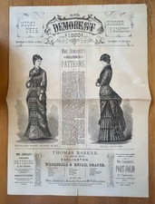 Antique 1880 Mme Demorest Victorian Fashion Plate Supplement - Thomas Barker picture
