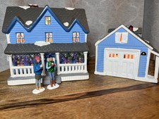 Gilmore Girls Lorelei's House & Garage Christmas Village Dept 56 Altered Art picture