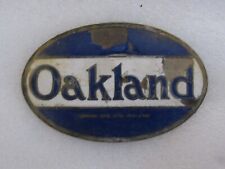 Vintage 1918 Oakland Radiator Badge Enamel Trim Emblem Rare Six US Patent Office picture