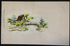 RARE , HAND  EMBOIDERED UNDIVIDED  BACK  POSTCARD; ZURICH,SWITERLAND picture