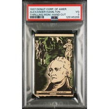 RARE 1937 Donut Corp Alexander Hamilton PSA 3, Hand Cut, Only 4 Graded Founder picture