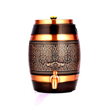 100% Antique Pure Copper Dispenser 5 litres itching Barrel water Dispenser Good picture