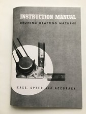 Drafting User Manual.  BRUNING  DRAFTING MACHINE.  Elbow/ARM DRAFTING MACHINE picture