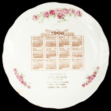 Antique 1908 Advertising Calendar Plate N.C. Co. Mercantile Three Oaks Michigan picture