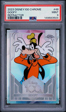 2023 Topps Disney 100 Chrome Goofy #48 Refractor PSA 9  picture