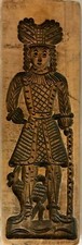 Antiq. 'Wooden Speculaas Cookie Mold'. Dutch Man in traditional costume.24” x 8