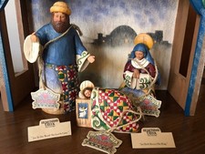Jim Shore NATIVITY Holy Family & Stable Creche 113254 & 113258 w Tags/Boxes 2003 picture