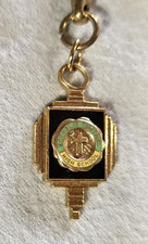 Vintage Catholic Central High School Key Pendant Charm Gold Tone 1964-1974 picture
