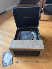 Vtg Columbia High Fidelity Portable Record Player Model 517 Parts picture