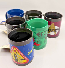 6 Star Trek The Next Generation Slider Puzzle Mugs Lot 1998 Vintage Starfleet picture